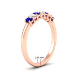 Load image into Gallery viewer, 0.50-ct-oval-seven-stone-sapphire-anniversary-band-in-rose-gold-fdwb8008ovgsablangle2-0.50ct-nl-rg-hw.jpg
