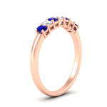 Load image into Gallery viewer, 0.50-ct-oval-seven-stone-sapphire-anniversary-band-in-rose-gold-fdwb8008ovgsablangle2-0.50ct-nl-rg.jpg