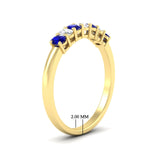 Load image into Gallery viewer, 0.50-ct-oval-seven-stone-sapphire-anniversary-band-in-yellow-gold-fdwb8008ovgsablangle2-0.50ct-nl-yg-hw.jpg