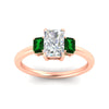 Load image into Gallery viewer, 0.50-ct-radiant-cut-three-stone-emerald-engagement-ring-in-rose-gold-fdenr9299ragemgrangle5-0.50ct-nl-rg.jpg