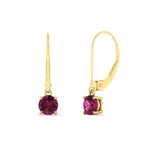 Load image into Gallery viewer, 0.50-ct-round-cut-pink-sapphire-leverback-dangle-earrings-in-yellow-gold-fdear11236rogsadrpiangle1-0.50ct-nl-yg.jpg?v=1768373563