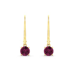 Load image into Gallery viewer, 0.50-ct-round-cut-pink-sapphire-leverback-dangle-earrings-in-yellow-gold-fdear11236rogsadrpiangle2-0.50ct-nl-yg.jpg?v=1768373563