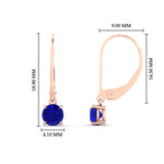 Load image into Gallery viewer, 0.50-ct-round-cut-sapphire-leverback-dangle-earrings-in-rose-gold-fdear11236rogsablangle4-0.50ct-nl-rg-hw.jpg?v=1768373563