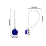 Load image into Gallery viewer, 0.50-ct-round-cut-sapphire-leverback-dangle-earrings-in-white-gold-fdear11236rogsablangle4-0.50ct-nl-wg-hw.jpg?v=1768373563