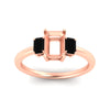 Load image into Gallery viewer, 0.50-ct-semi-mount-three-stone-black-diamond-engagement-ring-in-rose-gold-fdenr9299smgblackangle5-0.50ct-nl-rg.jpg