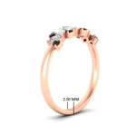 Load image into Gallery viewer, 0.50-ct-vintage-black-diamond-wedding-bands-for-women-in-rose-gold-fdw2308gblackangle2-0.50ct-nl-rg-hw
