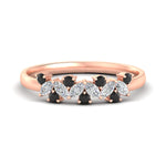 Load image into Gallery viewer, 0.50-ct-vintage-black-diamond-wedding-bands-for-women-in-rose-gold-fdw2308gblacksleep-0.50ct-nl-rg