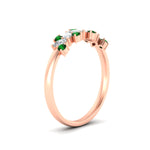 Load image into Gallery viewer, 0.50-ct-vintage-emerald-wedding-bands-for-women-in-rose-gold-fdw2308gemgrangle2-0.50ct-nl-rg