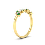 Load image into Gallery viewer, 0.50-ct-vintage-emerald-wedding-bands-for-women-in-yellow-gold-fdw2308gemgrangle2-0.50ct-nl-yg