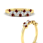 Load image into Gallery viewer, 0.50-ct-vintage-ruby-wedding-bands-for-women-in-yellow-gold-fdw2308grudrangle3-0.50ct-nl-yg