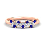 Load image into Gallery viewer, 0.50-ct-vintage-sapphire-wedding-bands-for-women-in-rose-gold-fdw2308gsablsleep-0.50ct-nl-rg