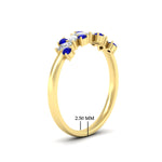 Load image into Gallery viewer, 0.50-ct-vintage-sapphire-wedding-bands-for-women-in-yellow-gold-fdw2308gsablangle2-0.50ct-nl-yg-hw