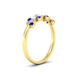 Load image into Gallery viewer, 0.50-ct-vintage-sapphire-wedding-bands-for-women-in-yellow-gold-fdw2308gsablangle2-0.50ct-nl-yg