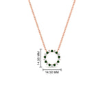 Load image into Gallery viewer, 0.50-ct.-circle-emerald-anniversary-pendant-in-FDPD11271GEMGR-0.50CT -NL-RG