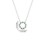 Load image into Gallery viewer, 0.50-ct.-circle-emerald-anniversary-pendant-in-FDPD11271GEMGR-0.50CT -NL-WG