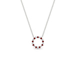 Load image into Gallery viewer, 0.50-ct.-circle-ruby-anniversary-pendant-in-FDPD11271GRUDR-0.50CT -NL-WG