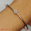 Load image into Gallery viewer, Minimalist Solitaire Bangle Bracelet