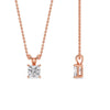 Load image into Gallery viewer, 0.50-ct.-diamond-women’s-princess-cut-solitaire-necklace-in-rose-gold-FDPD8469ANGLE3-PR-0.50-RG