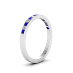 Load image into Gallery viewer, 0.50-ct.-princess-cut-diamond-channel-wedding-ring-for-her-with-blue-sapphire-in-950-Platinum-FD8382-0.50CTBGSABLANGLE2-NL-WG