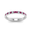 Load image into Gallery viewer, 0.50-ct.-princess-cut-diamond-channel-wedding-ring-for-her-with-pink-sapphire-in-18K-white-gold-FD8382-0.50CTBGSADRPIANGLE5-NL-WG