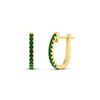 Load image into Gallery viewer, 0.50-ctw-huggie-hoop-emerald-earrings-in-yellow-gold-FDEAR11260GEMGRANGLE2-0.50-NL-YG