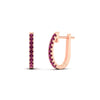 Load image into Gallery viewer, 0.50-ctw-huggie-hoop-pink-sapphire-earrings-in-rose-gold-FDEAR11260GSADRPIANGLE2-0.50-NL-RG