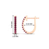 Load image into Gallery viewer, 0.50-ctw-huggie-hoop-pink-sapphire-earrings-in-rose-gold-FDEAR11260GSADRPIANGLE2-0.50-NL-RG