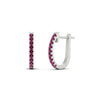 Load image into Gallery viewer, 0.50-ctw-huggie-hoop-pink-sapphire-earrings-in-white-gold-FDEAR11260GSADRPIANGLE2-0.50-NL-WG