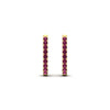 Load image into Gallery viewer, 0.50-ctw-huggie-hoop-pink-sapphire-earrings-in-yellow-gold-FDEAR11260GSADRPIANGLE2-0.50-NL-YG
