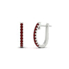 Load image into Gallery viewer, 0.50-ctw-huggie-hoop-ruby-earrings-in-white-gold-FDEAR11260GRUDRANGLE2-0.50-NL-WG