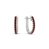 Load image into Gallery viewer, 0.50-ctw-huggie-hoop-ruby-earrings-in-white-gold-FDEAR11260GRUDRANGLE2-0.50-NL-WG