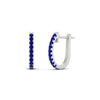 Load image into Gallery viewer, 0.50-ctw-huggie-hoop-sapphire-earrings-in-white-gold-FDEAR11260GSABLANGLE2-0.50-NL-WG