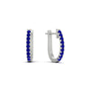 Load image into Gallery viewer, 0.50-ctw-huggie-hoop-sapphire-earrings-in-white-gold-FDEAR11260GSABLANGLE2-0.50-NL-WG