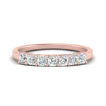 Load image into Gallery viewer, 0.70-carat-basket-prong-7-asscher-cut-anniversary-ring-in-rose-gold-FD-10118B-0.10-NL-RG