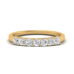 Load image into Gallery viewer, 0.70-carat-basket-prong-7-asscher-cut-anniversary-ring-in-yellow-gold-FD-10118B-0.10-NL-YG