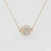 Load image into Gallery viewer, 0.70-ct-gold-pavé-ball-pendant-in-14K-yellow-gold-FDPD8433RO