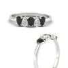 Load image into Gallery viewer, 0.75-carat-5-stone-wedding-band-black-diamond-teardrop-in-white-gold-fdwb8008peblackangle3-0.75ct-nl-wg.jpg