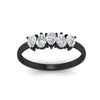 Load image into Gallery viewer, 0.75-carat-5-stone-wedding-band-diamond-teardrop-in-black-gold-fdwb8008peangle5-0.75ct-nl-bg