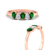 Load image into Gallery viewer, 0.75-carat-5-stone-wedding-band-emerald-teardrop-in-rose-gold-fdwb8008pegemgrangle3-0.75ct-nl-rg.jpg