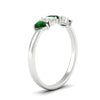 Load image into Gallery viewer, 0.75-carat-5-stone-wedding-band-emerald-teardrop-in-white-gold-fdwb8008pegemgrangle2-0.75ct-nl-wg.jpg