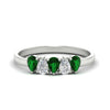 Load image into Gallery viewer, 0.75-carat-5-stone-wedding-band-emerald-teardrop-in-white-gold-fdwb8008pegemgrsleep-0.75ct-nl-wg.jpg