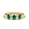 Load image into Gallery viewer, 0.75-carat-5-stone-wedding-band-emerald-teardrop-in-yellow-gold-fdwb8008pegemgrsleep-0.75ct-nl-yg.jpg