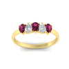 Load image into Gallery viewer, 0.75-carat-5-stone-wedding-band-pink-sapphire-teardrop-in-yellow-gold-fdwb8008pegsadrpiangle5-0.75ct-nl-yg.jpg