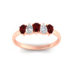 Load image into Gallery viewer, 0.75-carat-5-stone-wedding-band-ruby-teardrop-in-rose-gold-fdwb8008pegrudrangle5-0.75ct-nl-rg.jpg