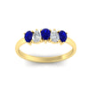 Load image into Gallery viewer, 0.75-carat-5-stone-wedding-band-sapphire-teardrop-in-yellow-gold-fdwb8008pegsablangle5-0.75ct-nl-yg.jpg