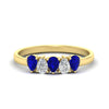 Load image into Gallery viewer, 0.75-carat-5-stone-wedding-band-sapphire-teardrop-in-yellow-gold-fdwb8008pegsablsleep-0.75ct-nl-yg.jpg