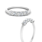 Load image into Gallery viewer, 0.75-carat-basket-5-asscher-cut-wedding-ring-in-white-gold-FD10118B-0.15-ANGLE3-NL-WG