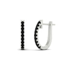 Load image into Gallery viewer, 0.75-carat-classic-black-diamond-huggie-hoop-earring-in-white-gold-FDEAR11260GBLACKANGLE2-0.75-NL-WG
