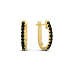 Load image into Gallery viewer, 0.75-carat-classic-black-diamond-huggie-hoop-earring-in-yellow-gold-FDEAR11260GBLACKANGLE2-0.75-NL-YG