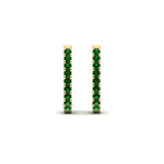 Load image into Gallery viewer, 0.75-carat-classic-emerald-huggie-hoop-earring-in-yellow-gold-FDEAR11260GEMGRANGLE2-0.75-NL-YG